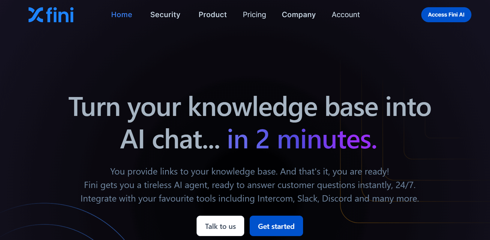 Fini AI chatbot